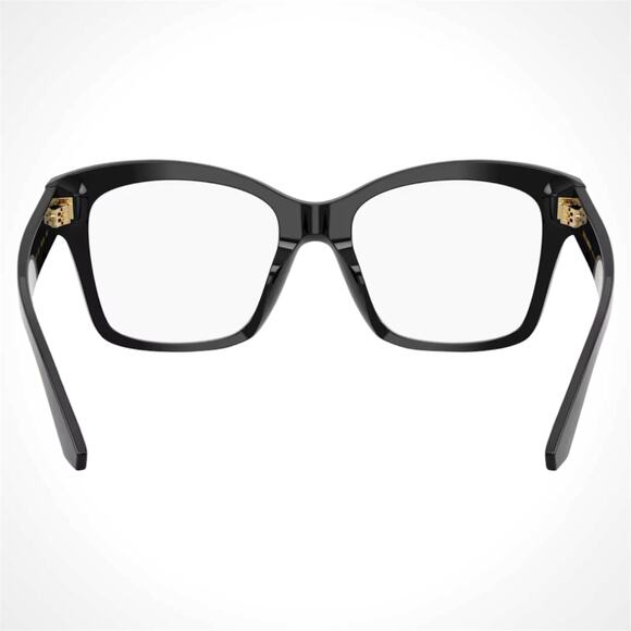 New Dolce&Gabbana Eyeglasses Black Square Gold Metal Logo 54-19 Glasses Frames - Picture 5 of 6